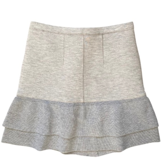 Thakoon Ruffle Scuba Casual Grey Women's Skirt - Picture 9 of 12